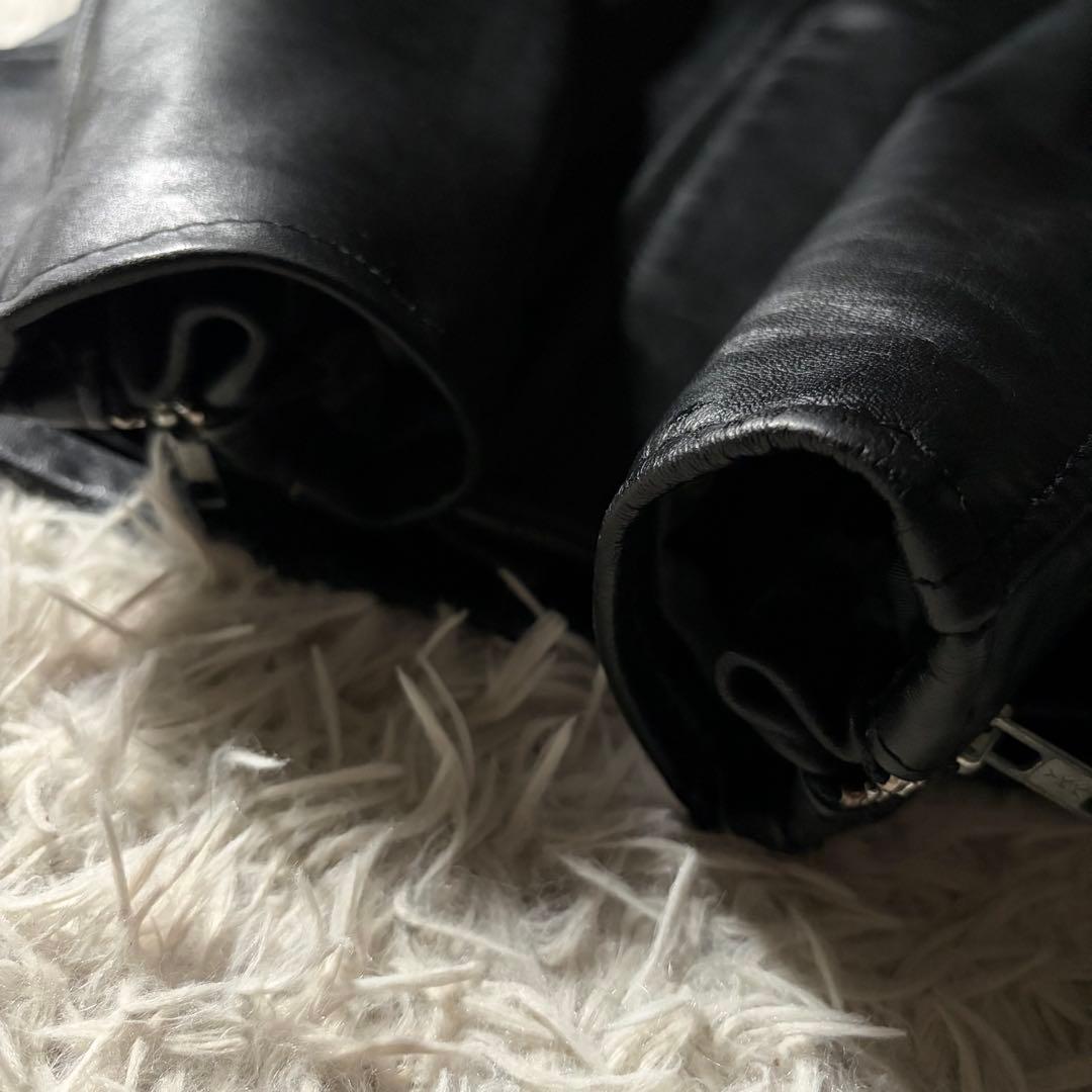 【米国製】schott ライダースジャケット　シングル　641 ブラック　本革