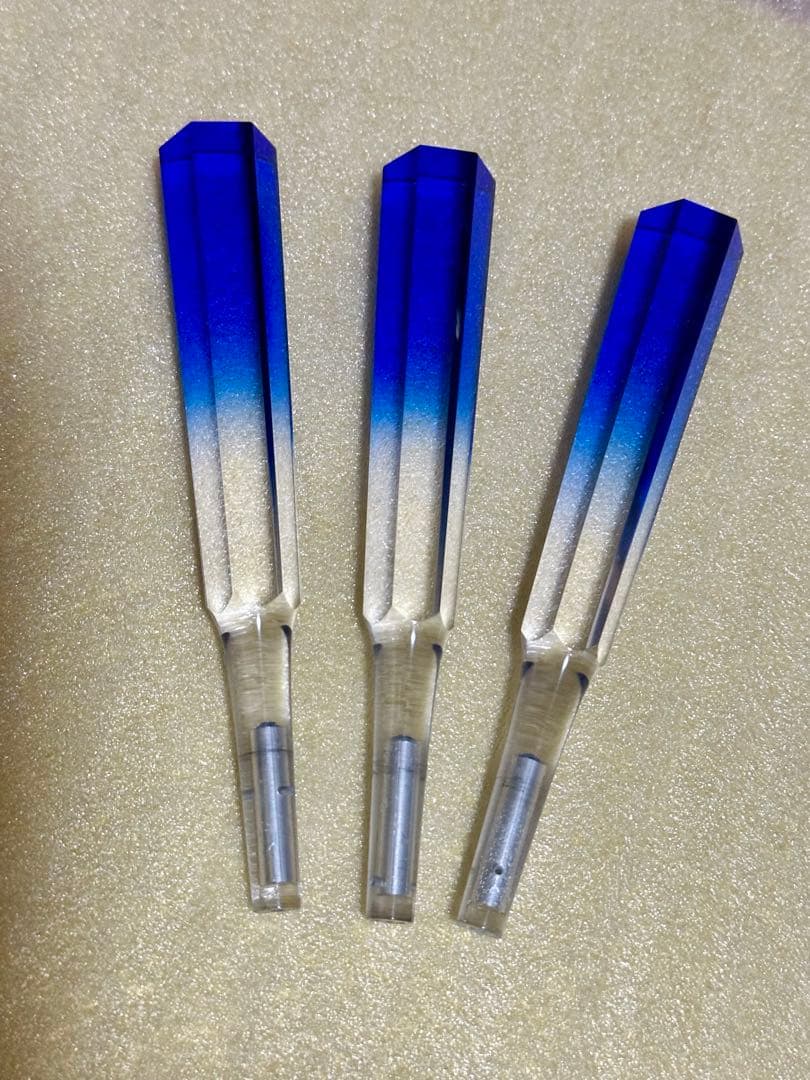 ●糸巻き●三味線 クリスタルブルー ⟡.·素六 アクリル 美品