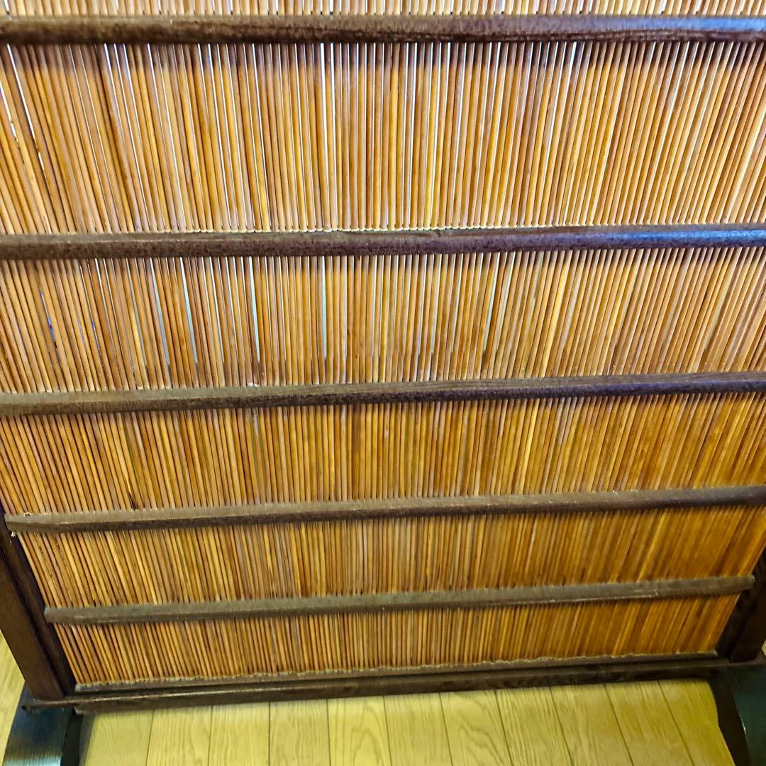 専用！和家具 高級和風伝統ヨシ入り衝立 1枚立てパーテーション 茶道具　間仕切り