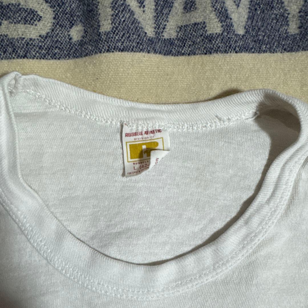 60s〜70s Russell モンスタープリント　ヴィンテージTシャツ　タバコ
