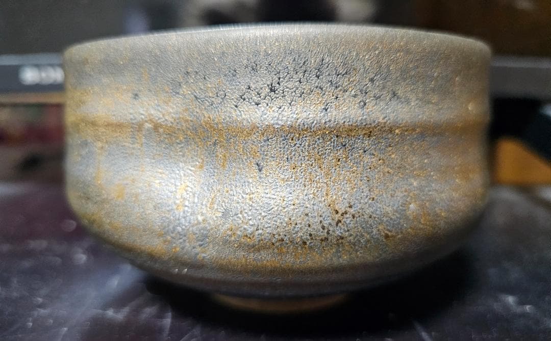 幕末から明治の布志名焼 金流し茶碗 珍品です