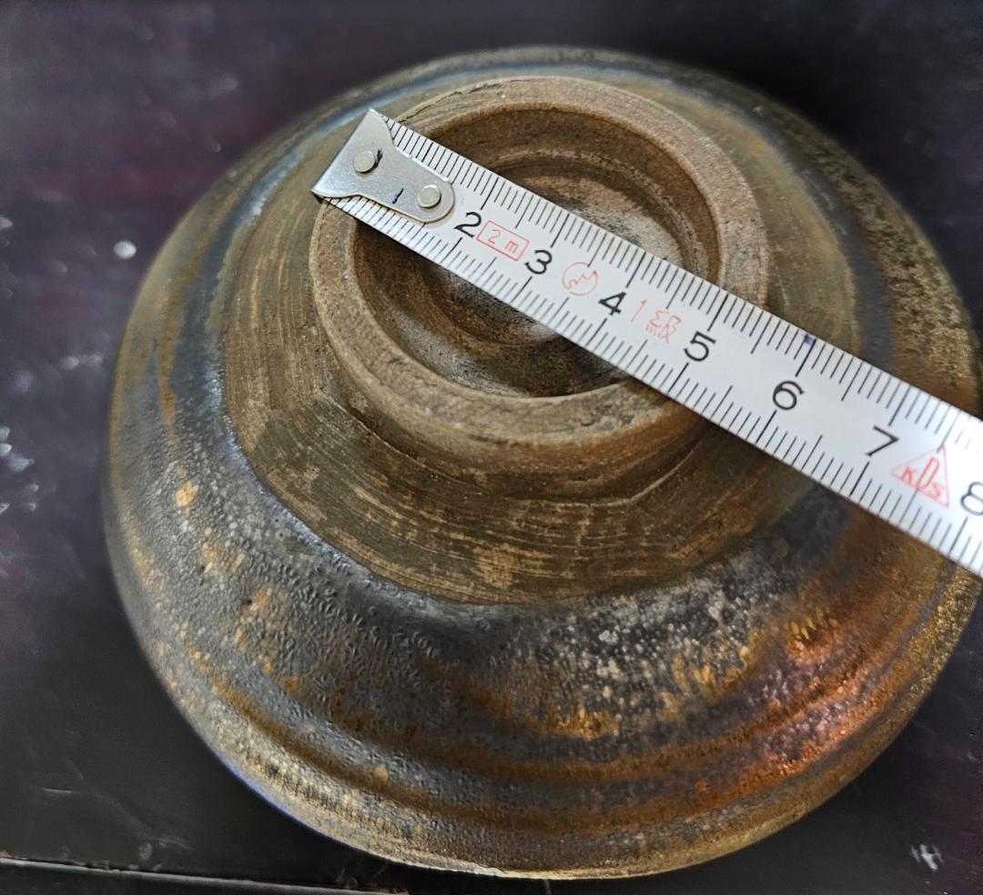 幕末から明治の布志名焼 金流し茶碗 珍品です