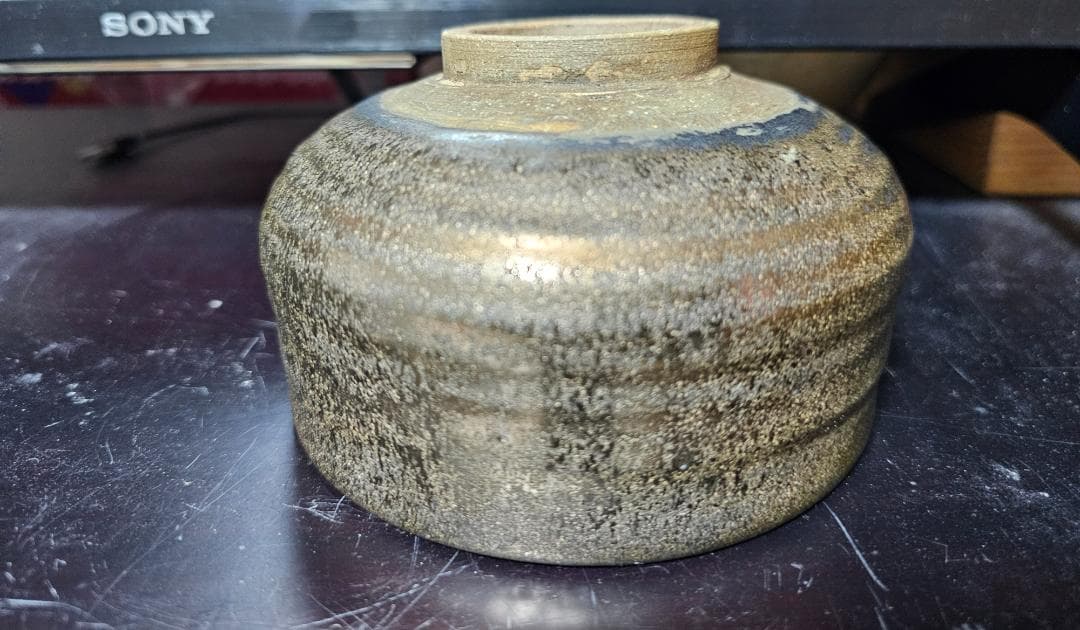 幕末から明治の布志名焼 金流し茶碗 珍品です