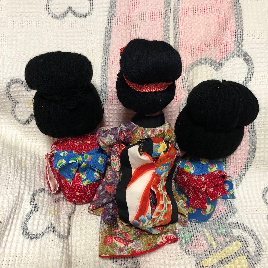 米山京子　米山京子風　和服　着物　人形　3体セット　中古品