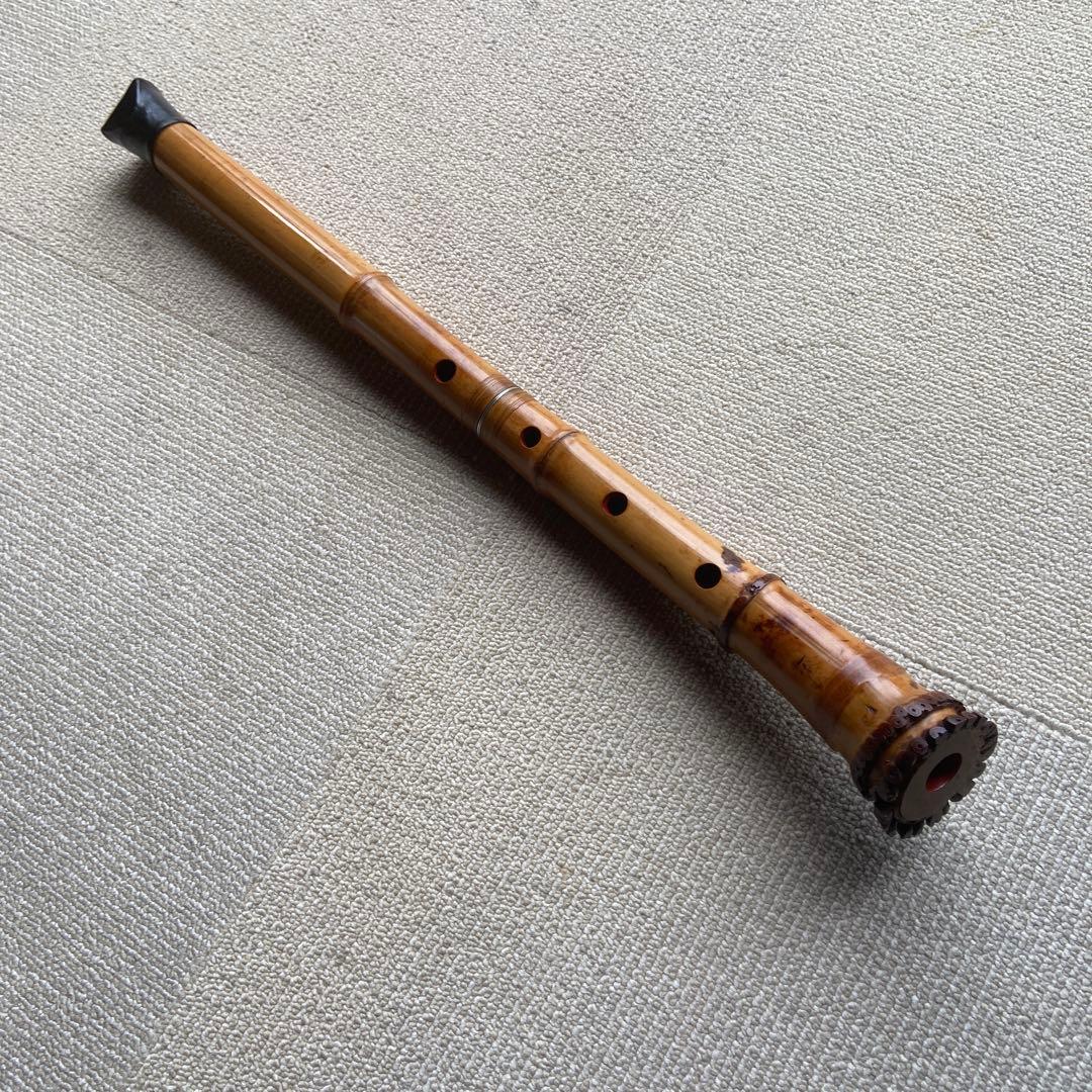 211値下げ　尺八　一尺八寸管　眞山銘ニ印