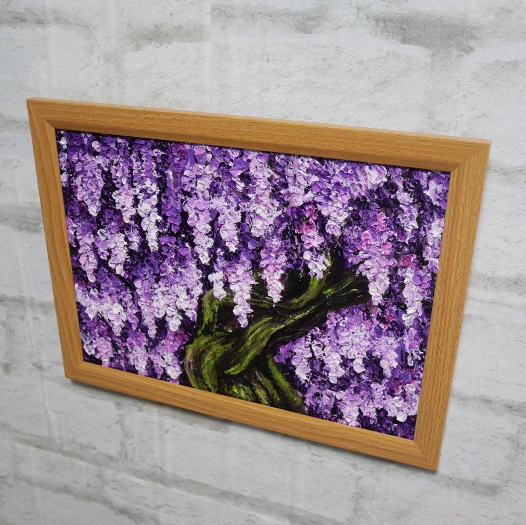 油絵 油彩 油彩画 絵 絵画【藤の花】