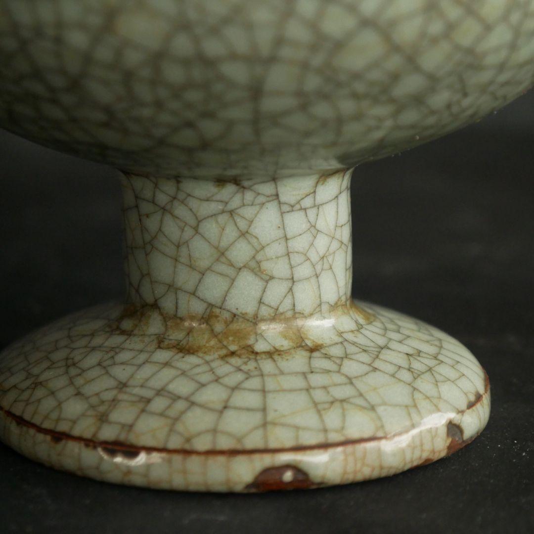 骨董 絵付け高脚杯