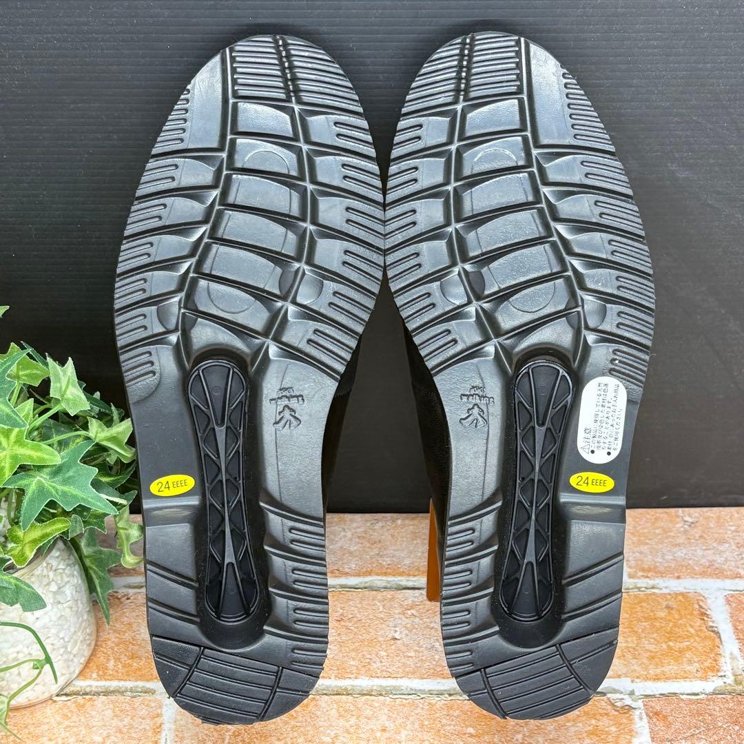 未使用✨pedala ペダラ レザースリッポン 24 ローファー ブラック 本革