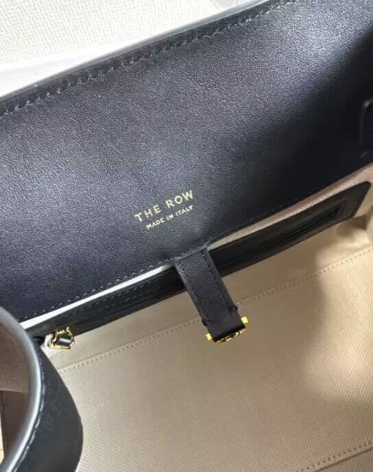 THE ROW クラシック ブラック レザーハンドバッグンドバッグ