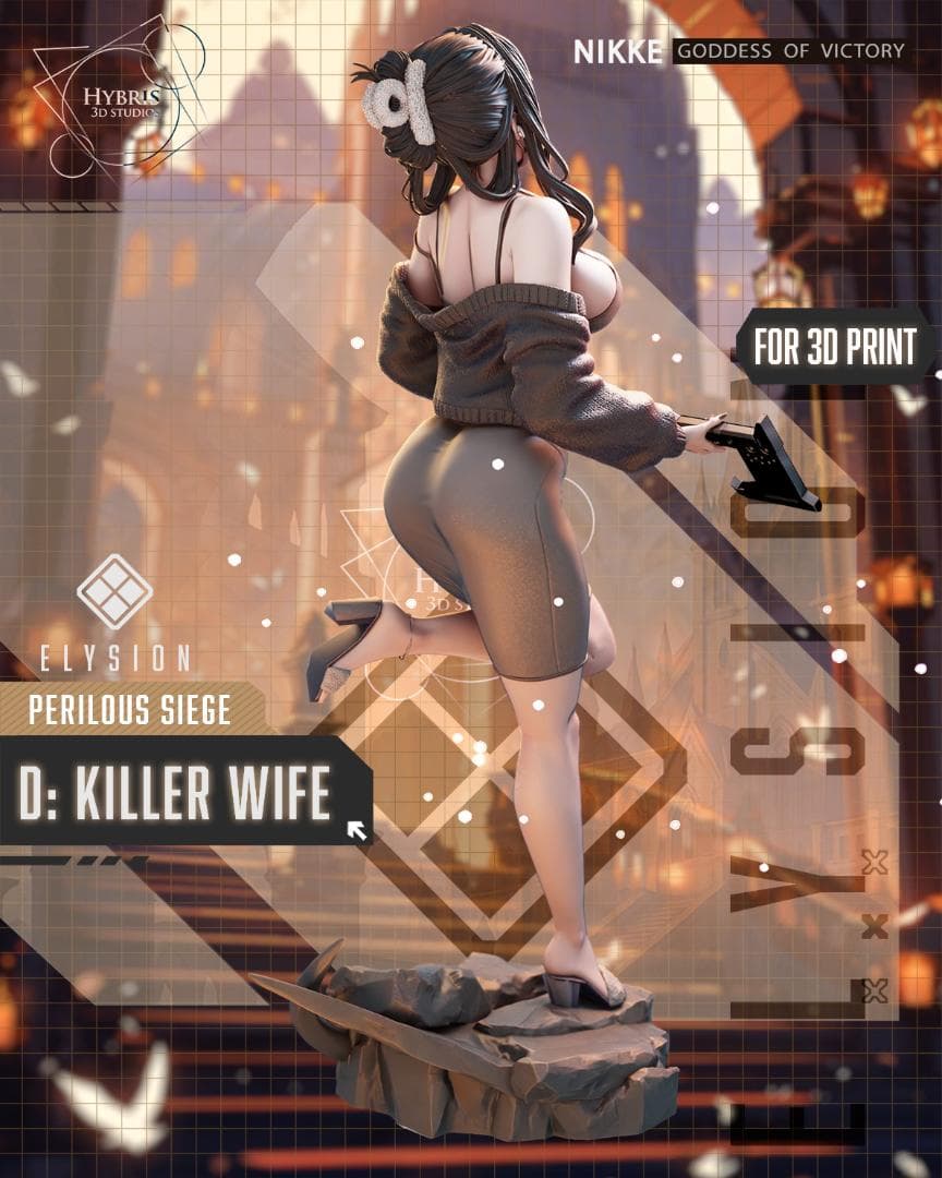1/7正規品ガレージキット NIKKE D：キラーワイフ / 未塗装未組立