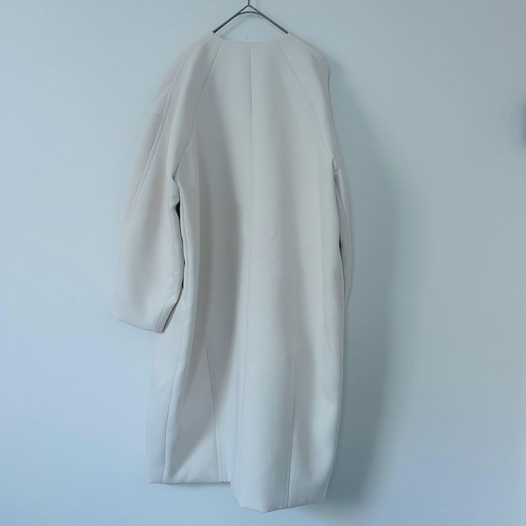 未使用級✨LOUNIE ルーニィ　ノーカラーコート　　38 ウォッシャブル