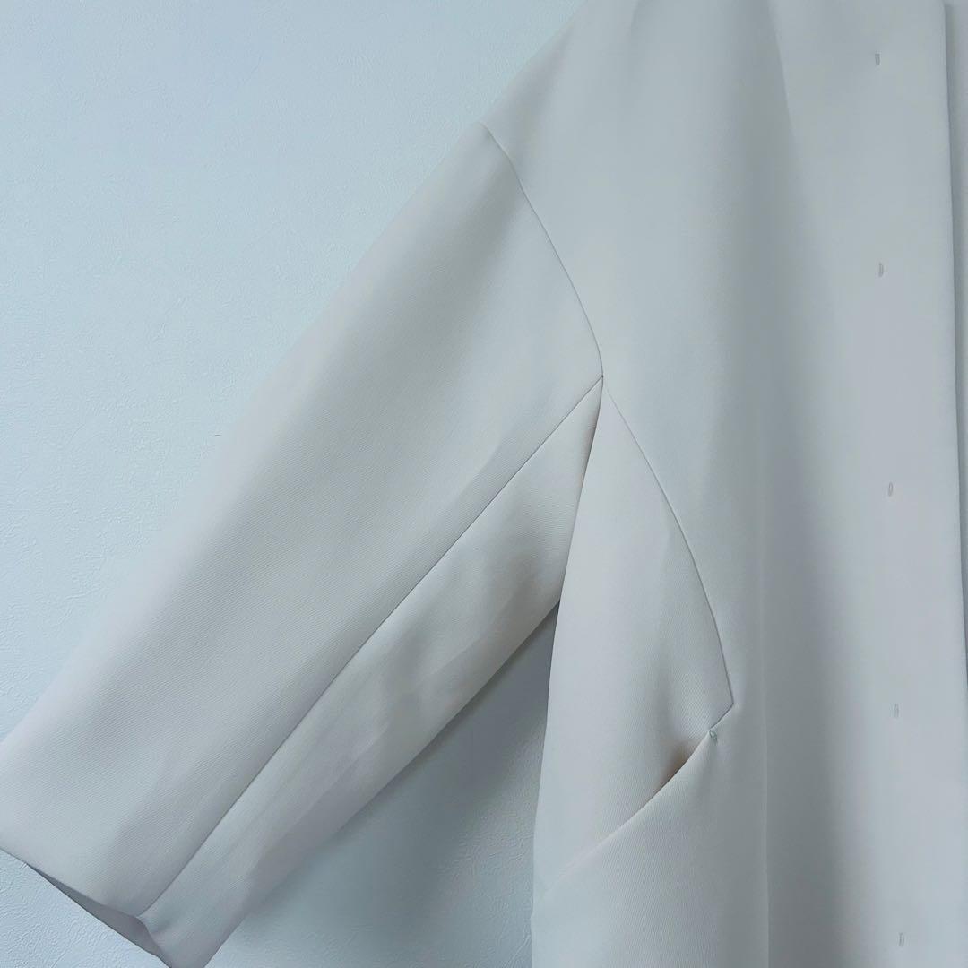 未使用級✨LOUNIE ルーニィ　ノーカラーコート　　38 ウォッシャブル