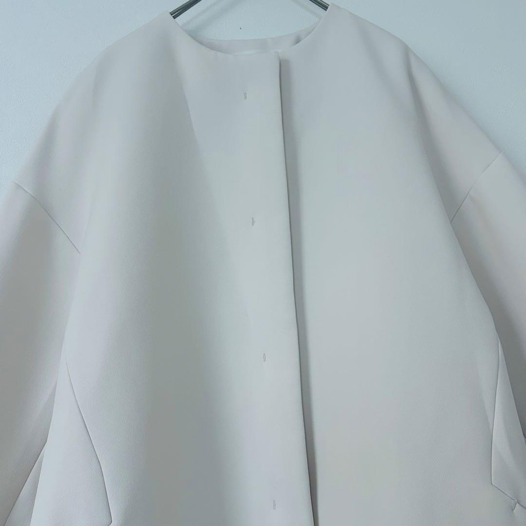 未使用級✨LOUNIE ルーニィ　ノーカラーコート　　38 ウォッシャブル