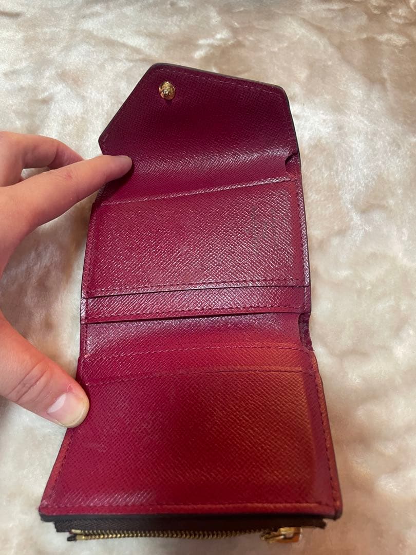 ルイヴィトン ポルトフォイユ ゾエ M62932 フューシャ 三つ折り財布