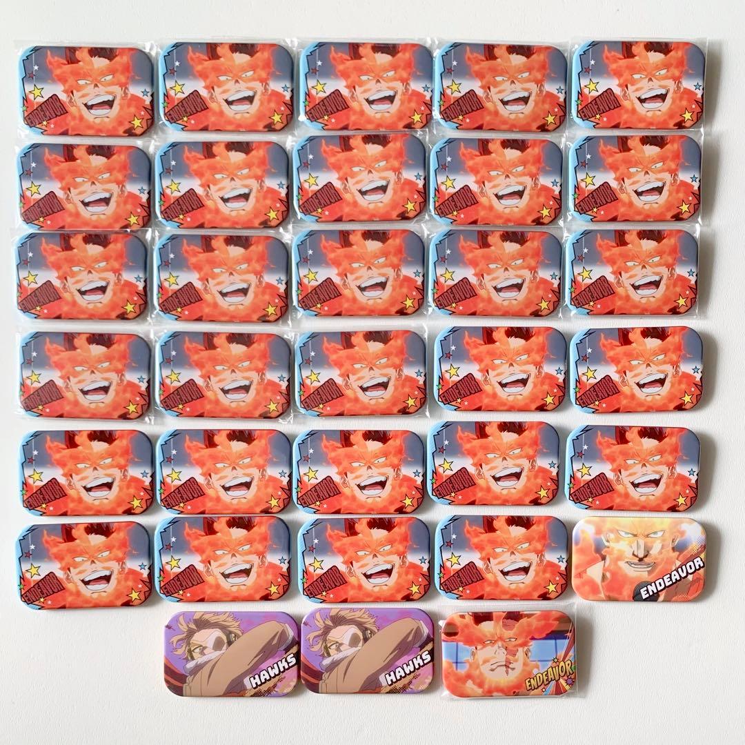 ヒロアカ まるかくカンバッジ 缶バッジ ホークス エンデヴァー 33点セット