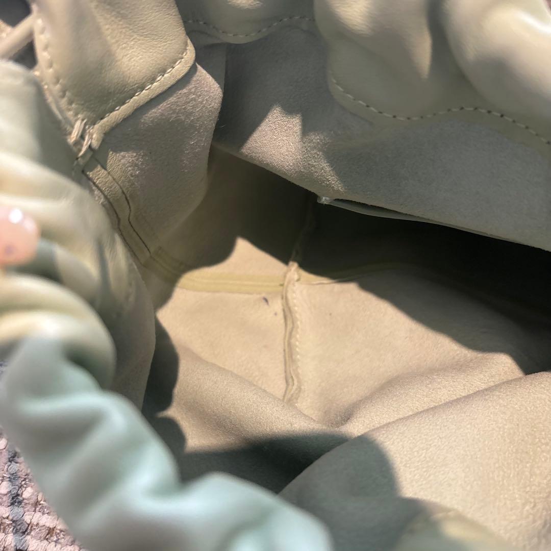 最終値下げJIL SANDER ミントグリーン 巾着ショルダーバッグ