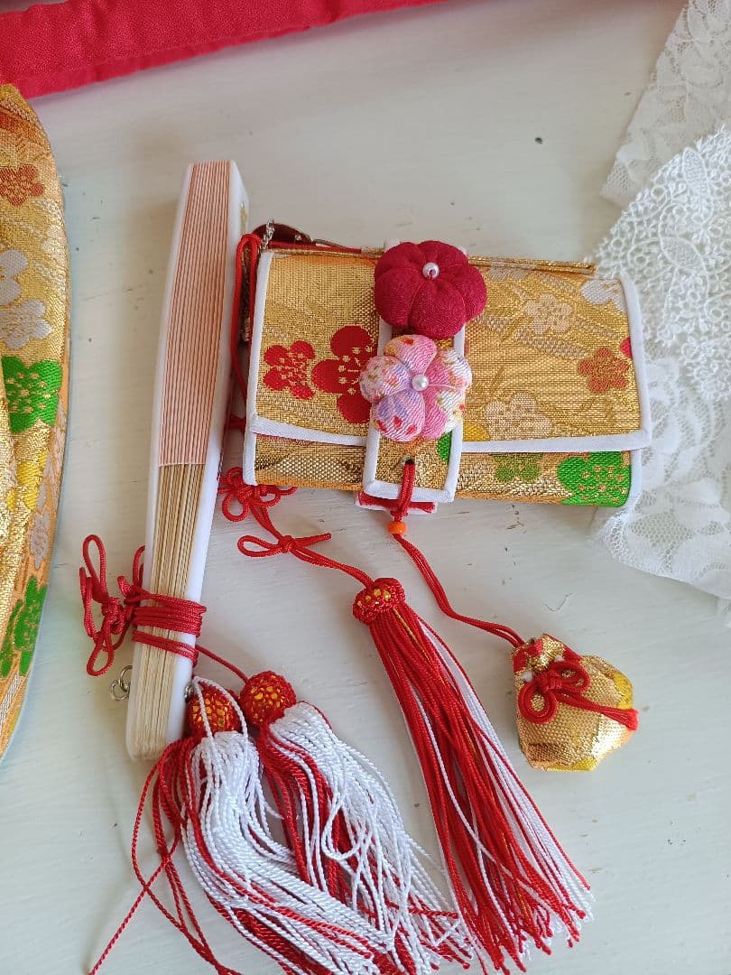 薄紫の着物と金の作り帯☆七五三７歳セット