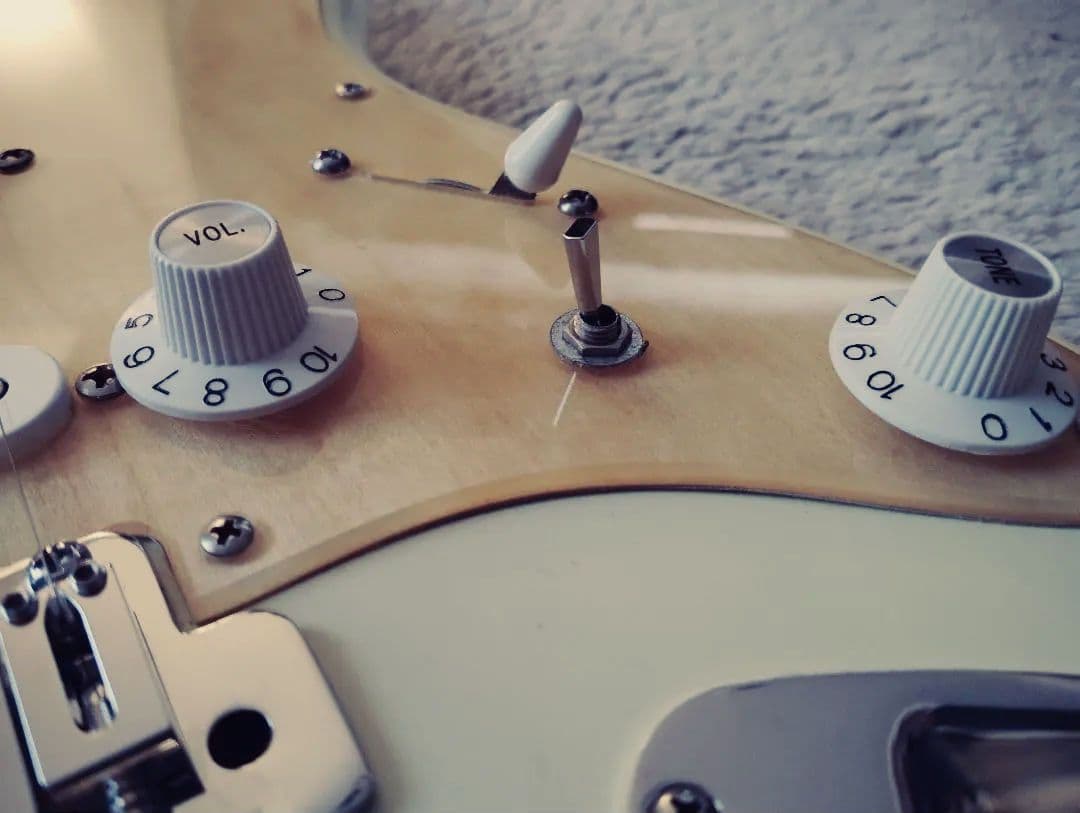 新品 個人製作 ストラトタイプ 木製PG White Blonde エレキギター