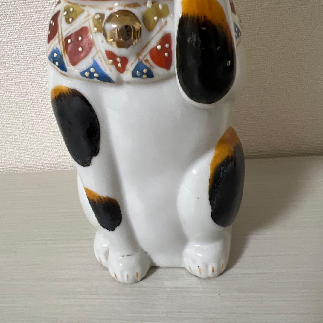 招福　招き猫 アンティーク　古瀬戸　レトロ　縁起物　約１８センチ　猫　置物