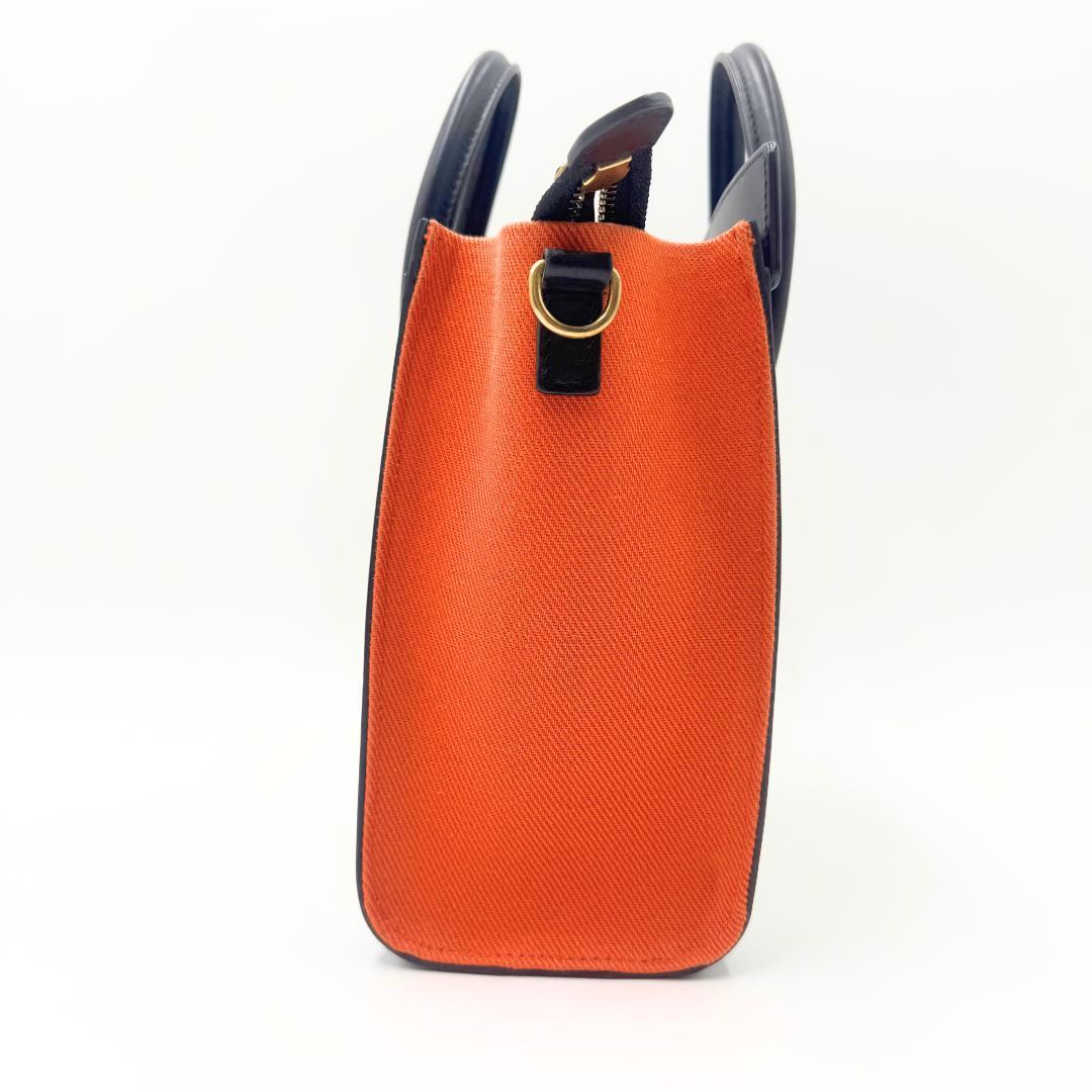 CELINE セリーヌ ラゲージ ナノ トリコロール ハンドバッグ