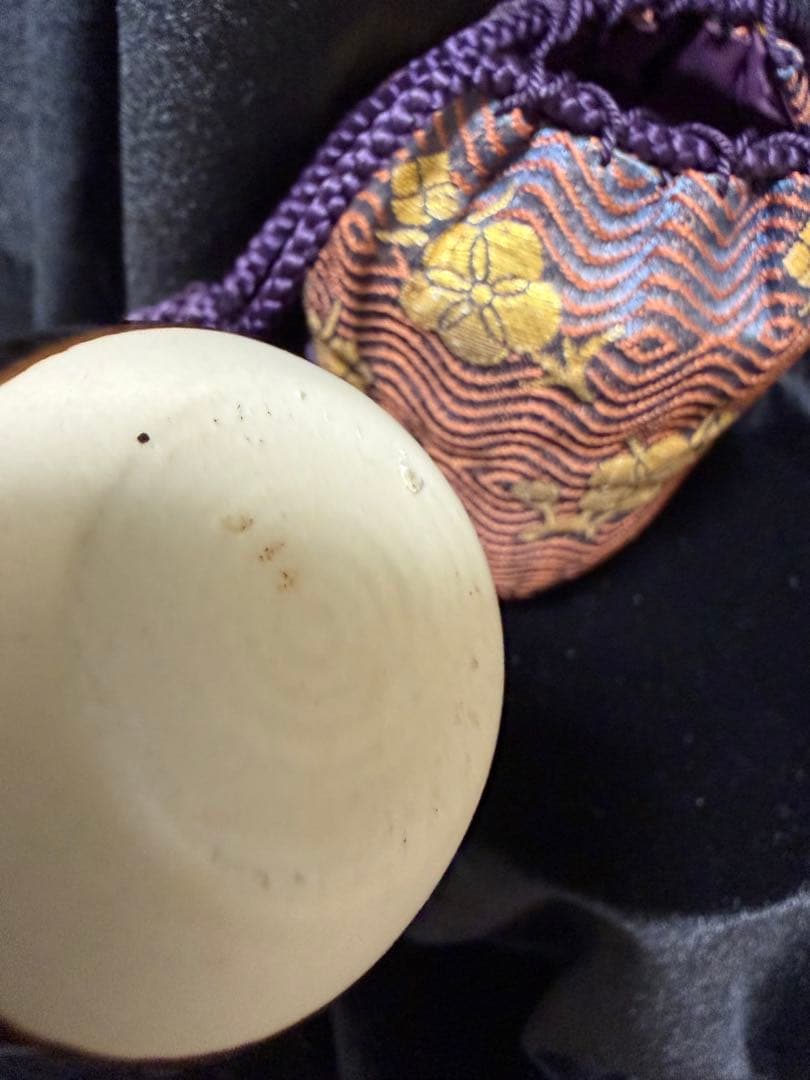 桶谷定一 陶器茶道具 骨董品 茶入れ 茶道具 直径5.5cm×高8cm巾着袋付き