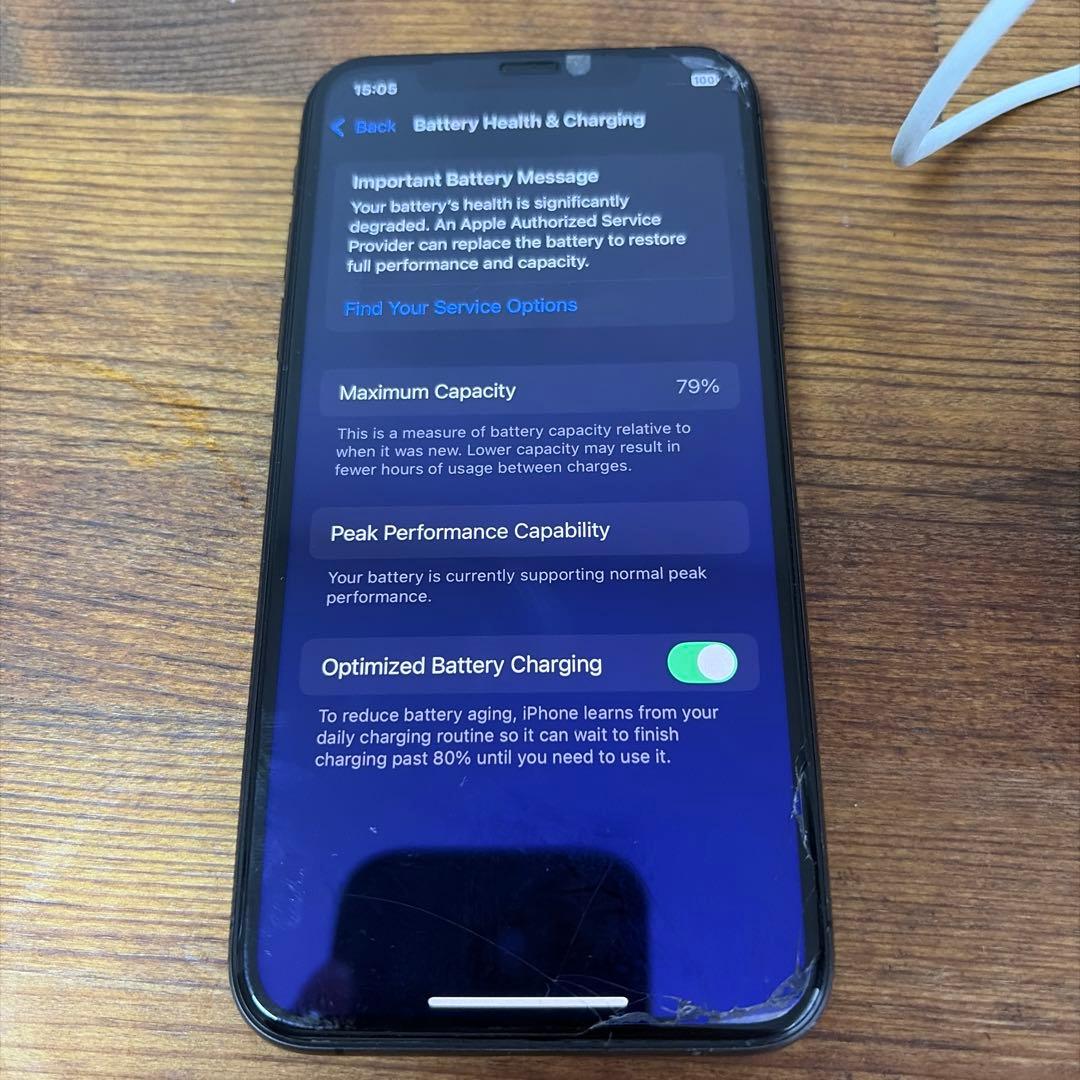 iPhone XS スペースグレ 64GB SIMフリー　純正充電器 イアフォン