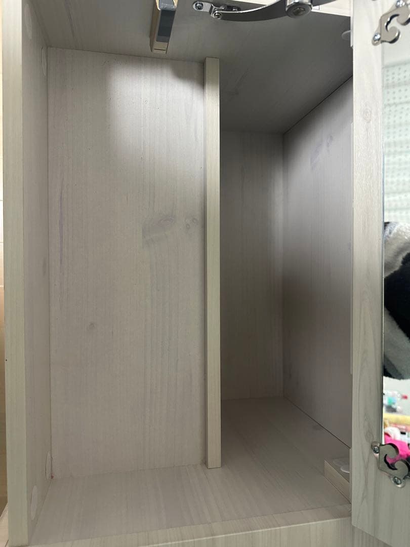 ホワイト ドレッサー ミラー付き コンパクト