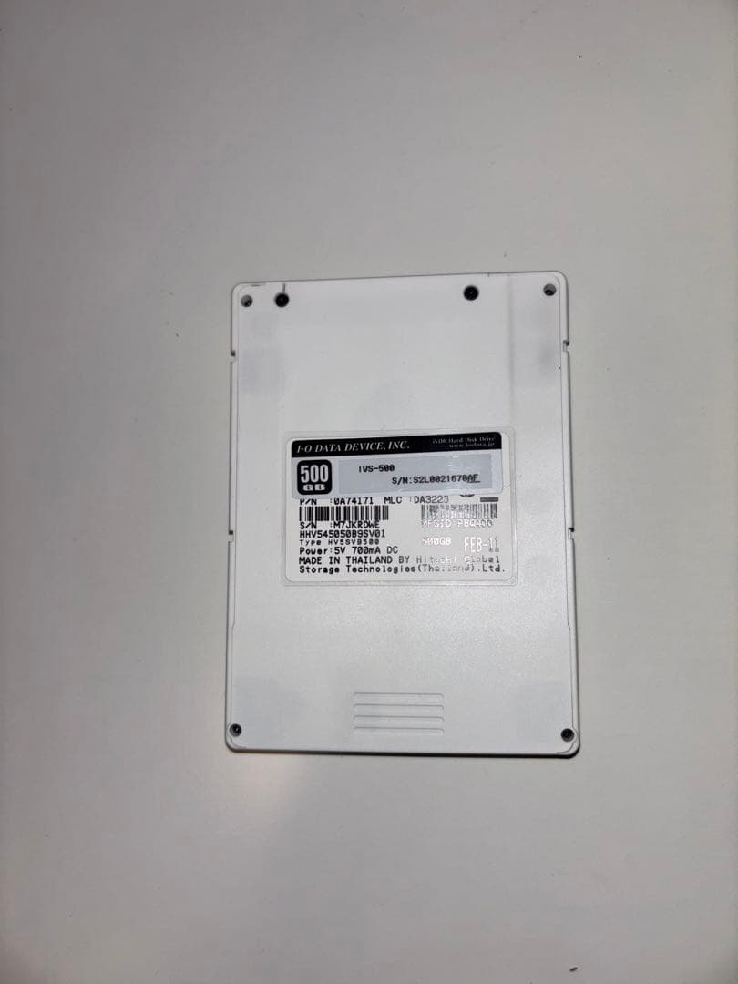 外付けハードディスク・ドライブ I-O DATA iVDRS 500GB