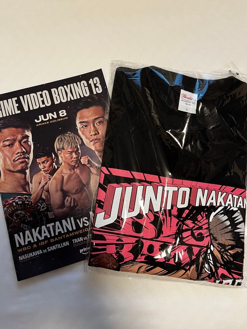 中谷潤人　6.8 統一戦　Tシャツ　Lサイズ　新品