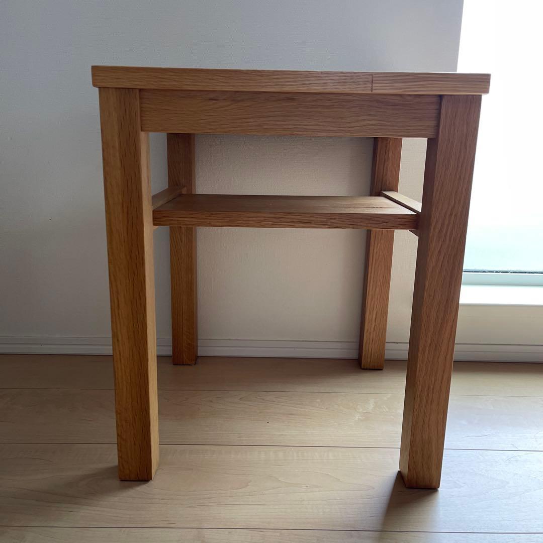 無印良品 オーク無垢材 サイドテーブル ベンチ スツール 椅子 チェア ②