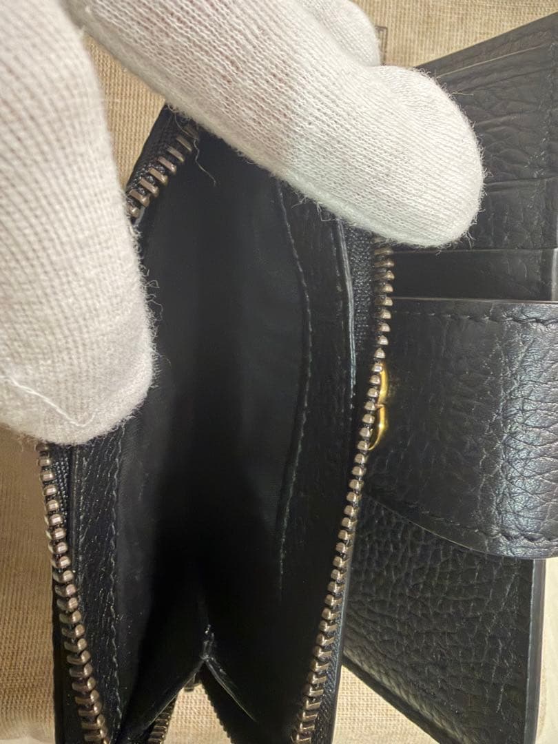 GUCCI バンブー付き ダブルG ミディアム ウォレット