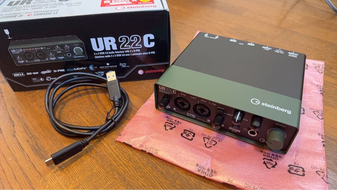Steinberg UR22C グリーン&ブラック オーディオインターフェイス
