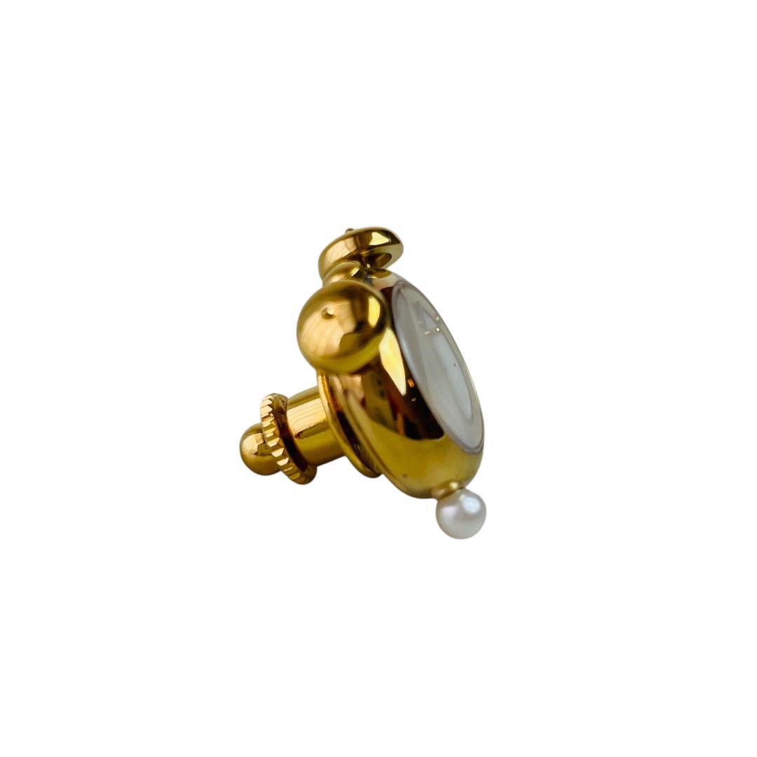 希少 MIKIMOTO ミキモト ピンブローチ 目覚まし時計型 パール