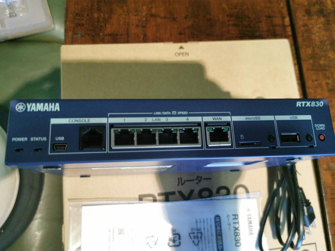 【中古動作確認済】YAMAHA RTX830 ギガアクセスVPNルーター