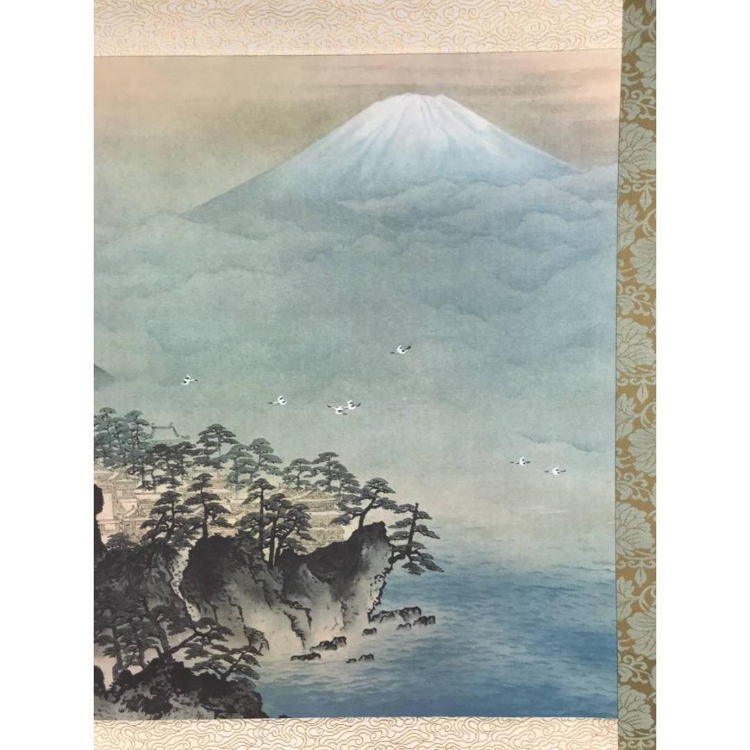 複製/横山大観/蓬莱山図/工芸品/祝山水図/正月山水図/掛軸☆宝船☆AK-262