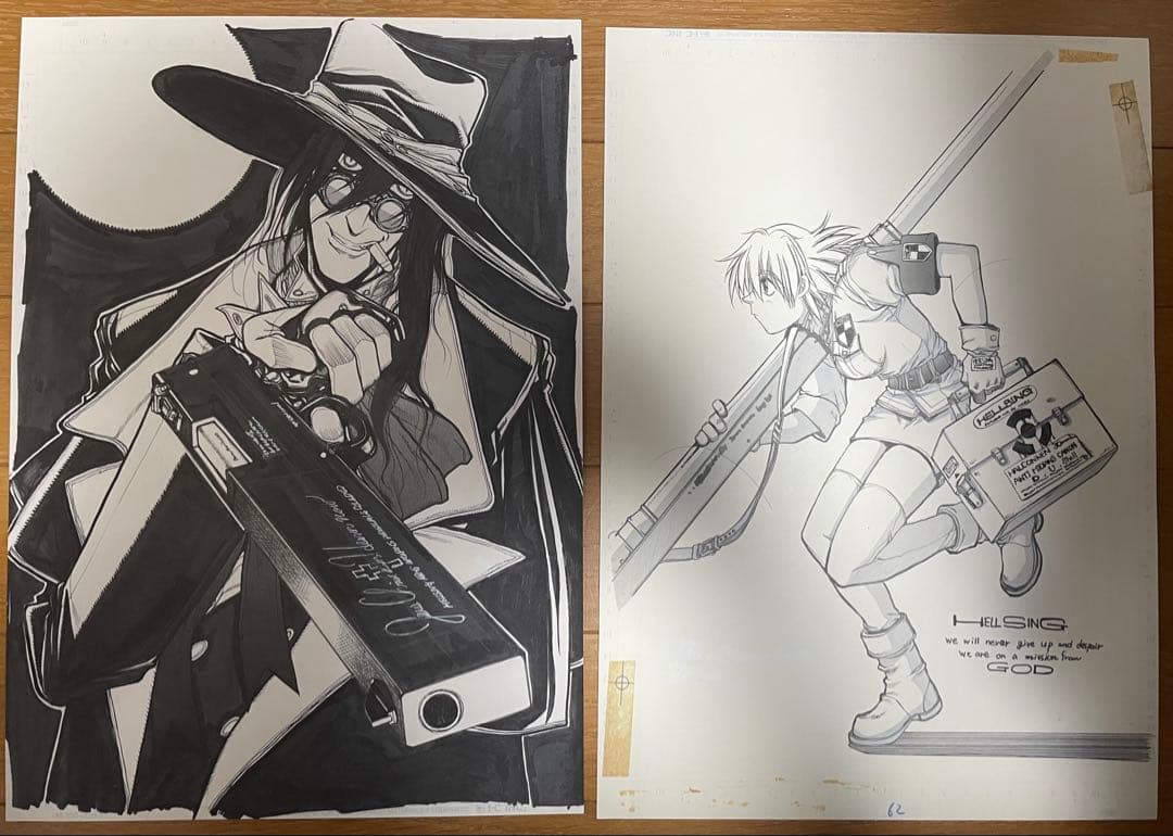 ヘルシング 20周年記念複製原画 王立国教騎士団セット40枚セット