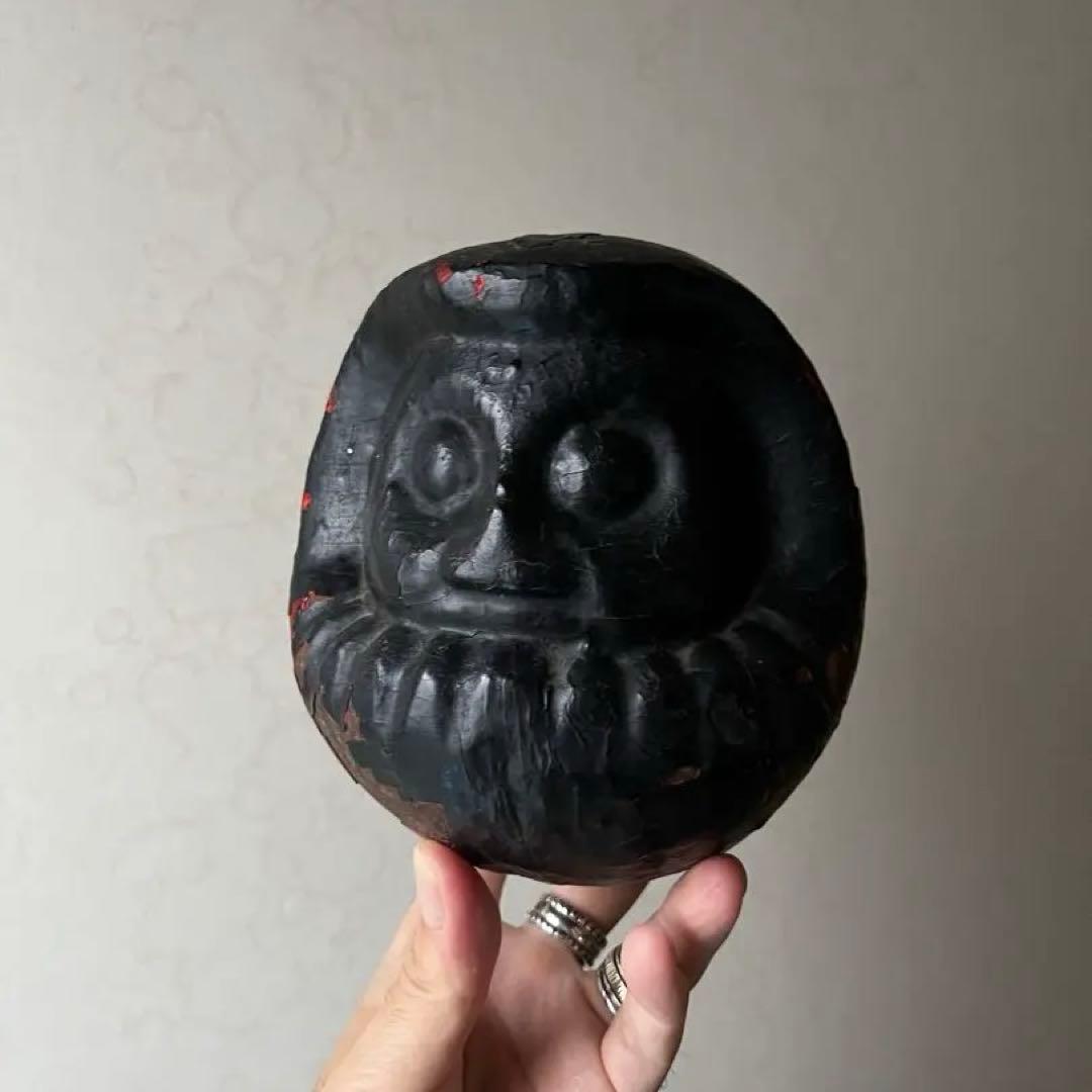 達磨　木型　張子の木型　だるま　高崎だるま　骨董　民藝　時代は明治から昭和