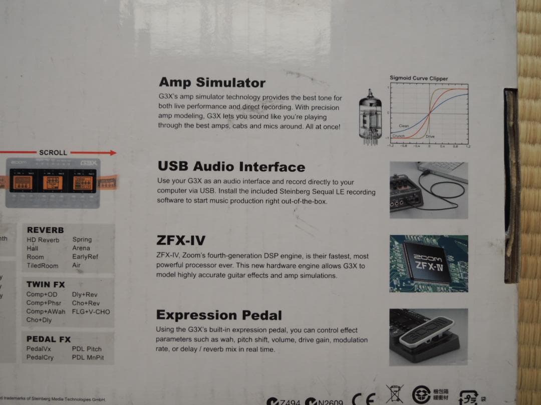 ★新品同様★ZOOM G3X（元箱、電源、説明書その他）