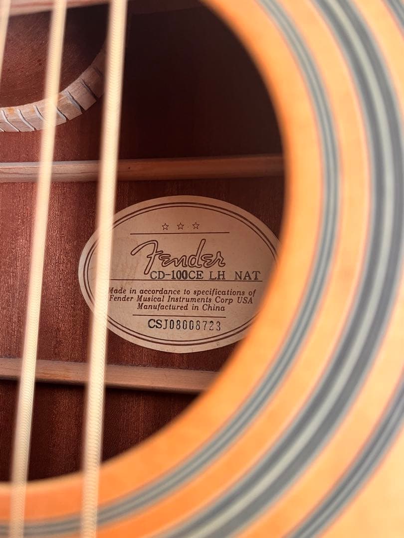 Fender CD-100CE-LH NAT アコースティックギター【左利き用】