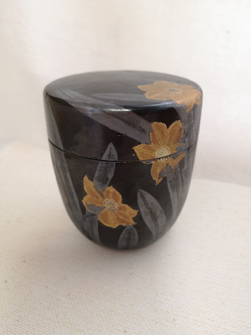 山崎窯 浅野紫仙　陶器　大棗