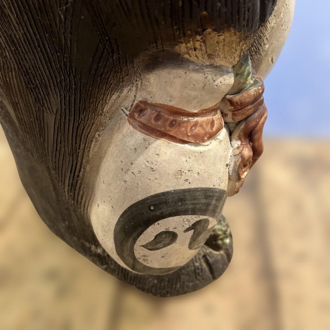 【 縁起物 】 信楽焼／たぬきの置物／他抜き／昭和レトロ／