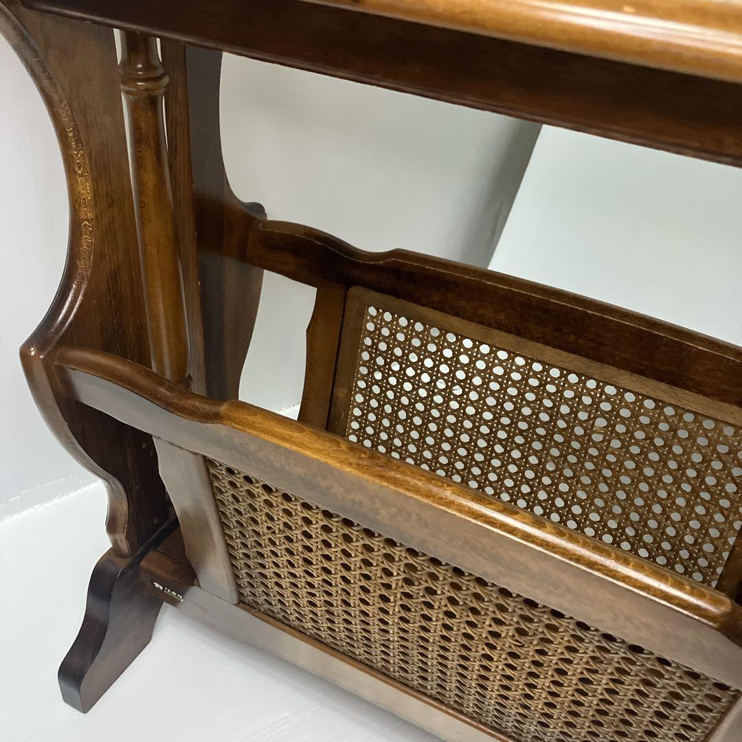 カリモク　karimoku コロニアル サイドテーブル マガジンラック付き