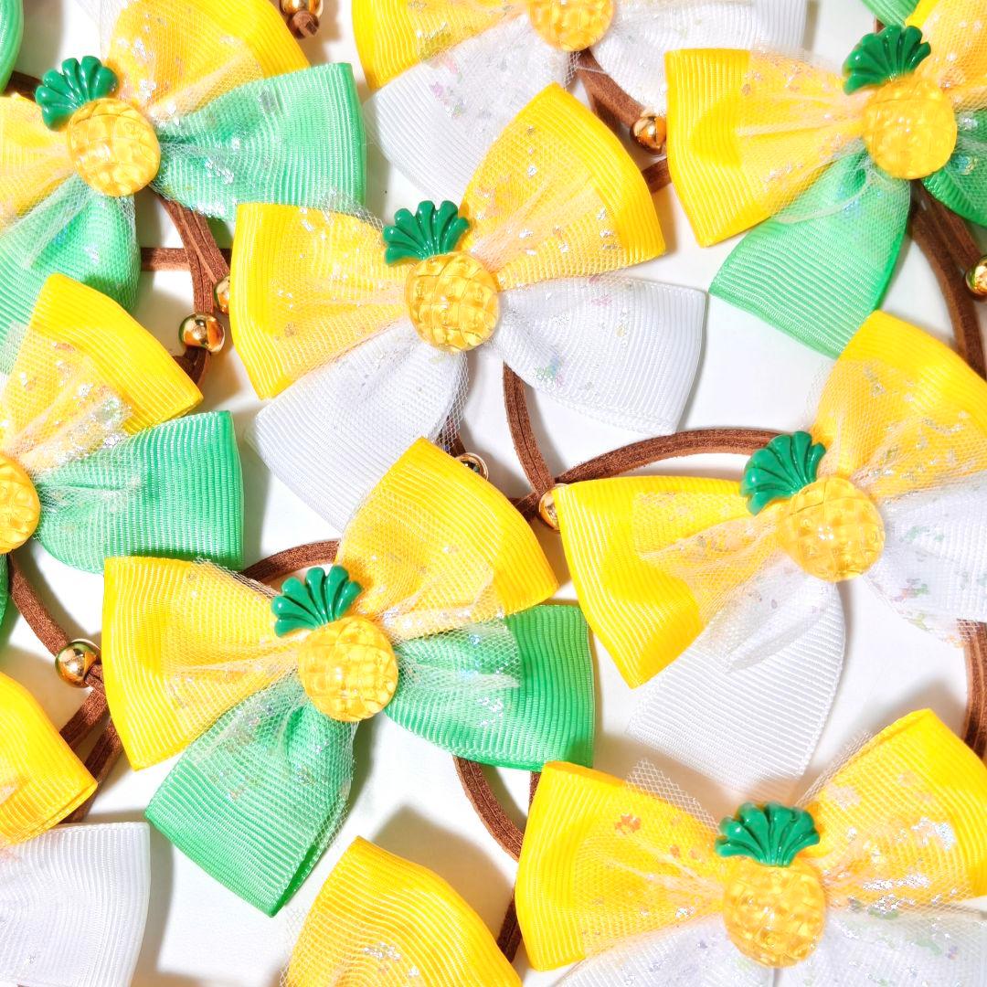 ペット用　トリミングチョーカー　1月　白くま　雪の結晶　リボン　シロクマ