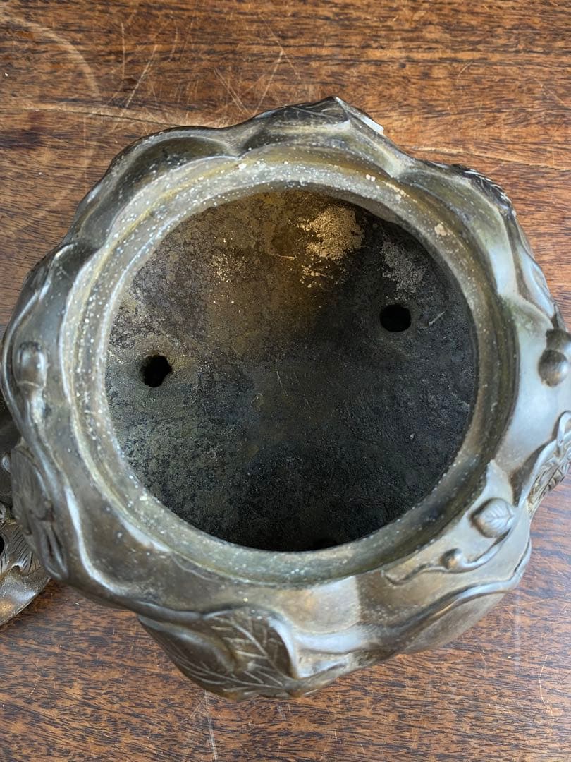 カボチャ型　銅香炉