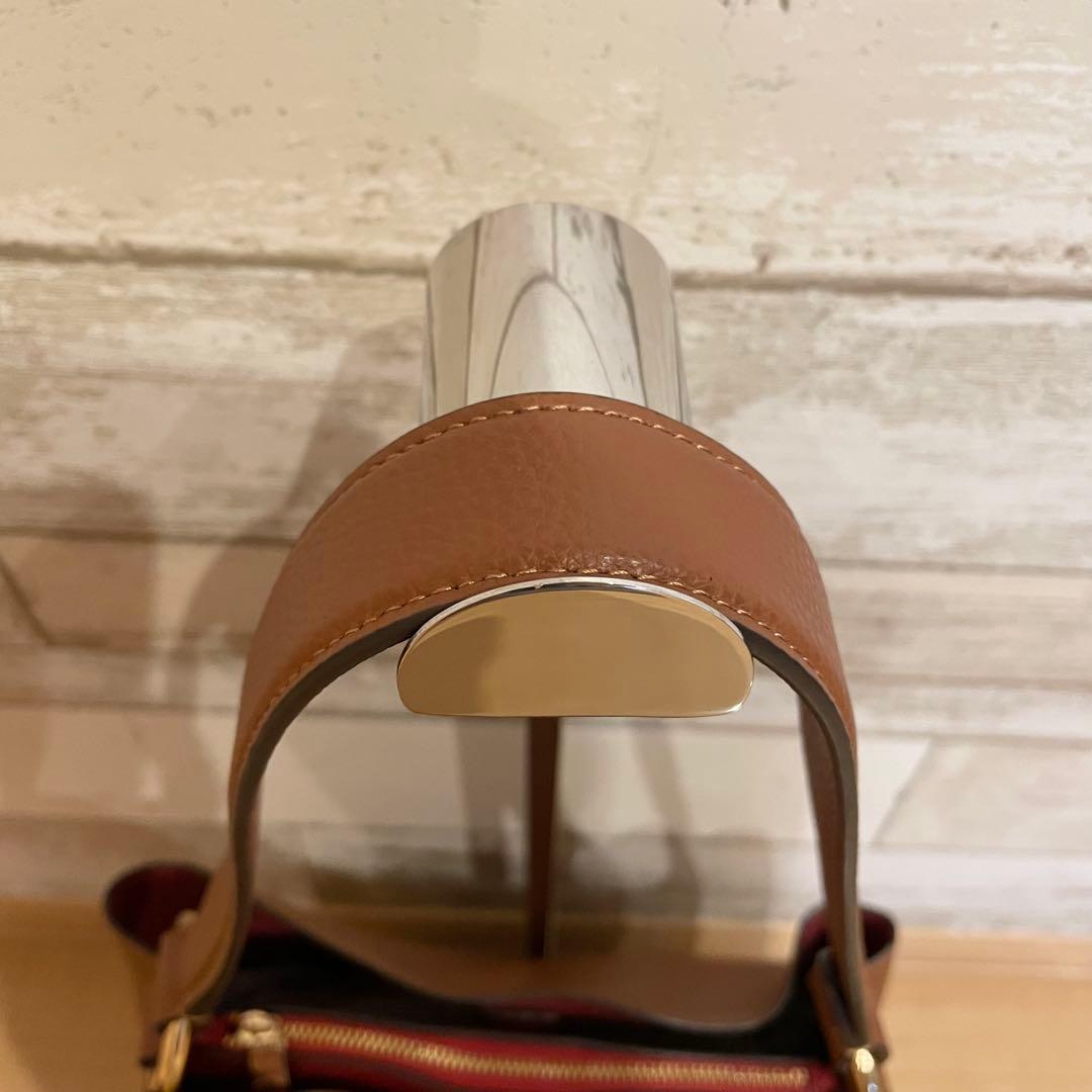 【数回使用程度】 COACH ショルダーバッグ 肩がけ ブラウン 91122