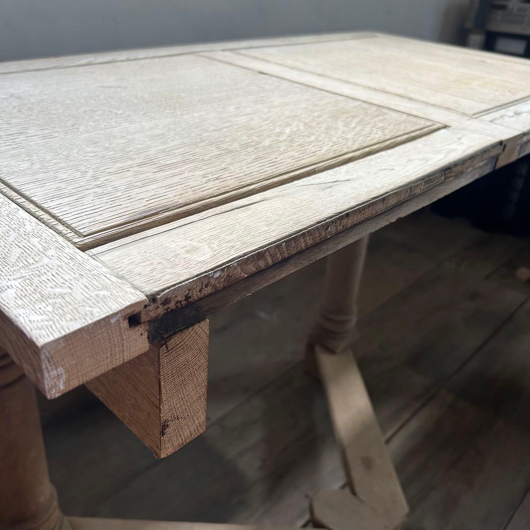 フランスアンティーク オーク剥離 コンソールテーブル 壁付 店舗什器　40-Ｂ