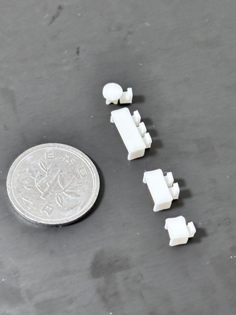 建築模型 机4種×10 椅子100脚 縮尺1/200 数量変更可