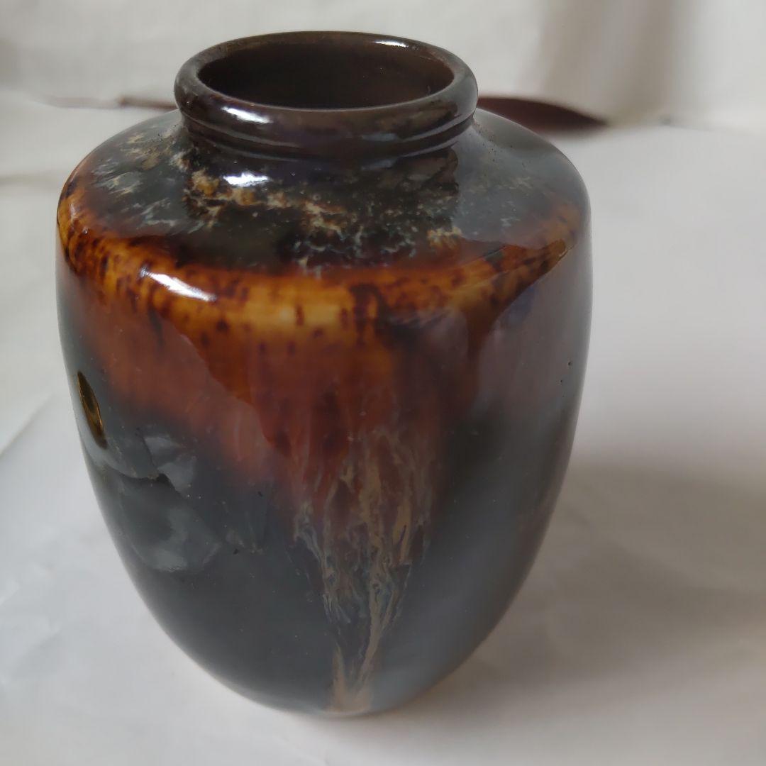 Kumi京都洛東 桶谷定一作 肩衝茶入仕覆嵯峨桐 共箱 茶入 新品 未使用