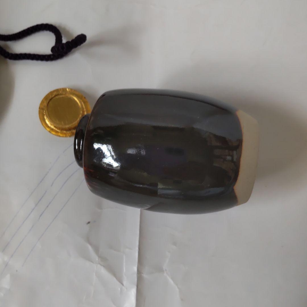 Kumi京都洛東 桶谷定一作 肩衝茶入仕覆嵯峨桐 共箱 茶入 新品 未使用