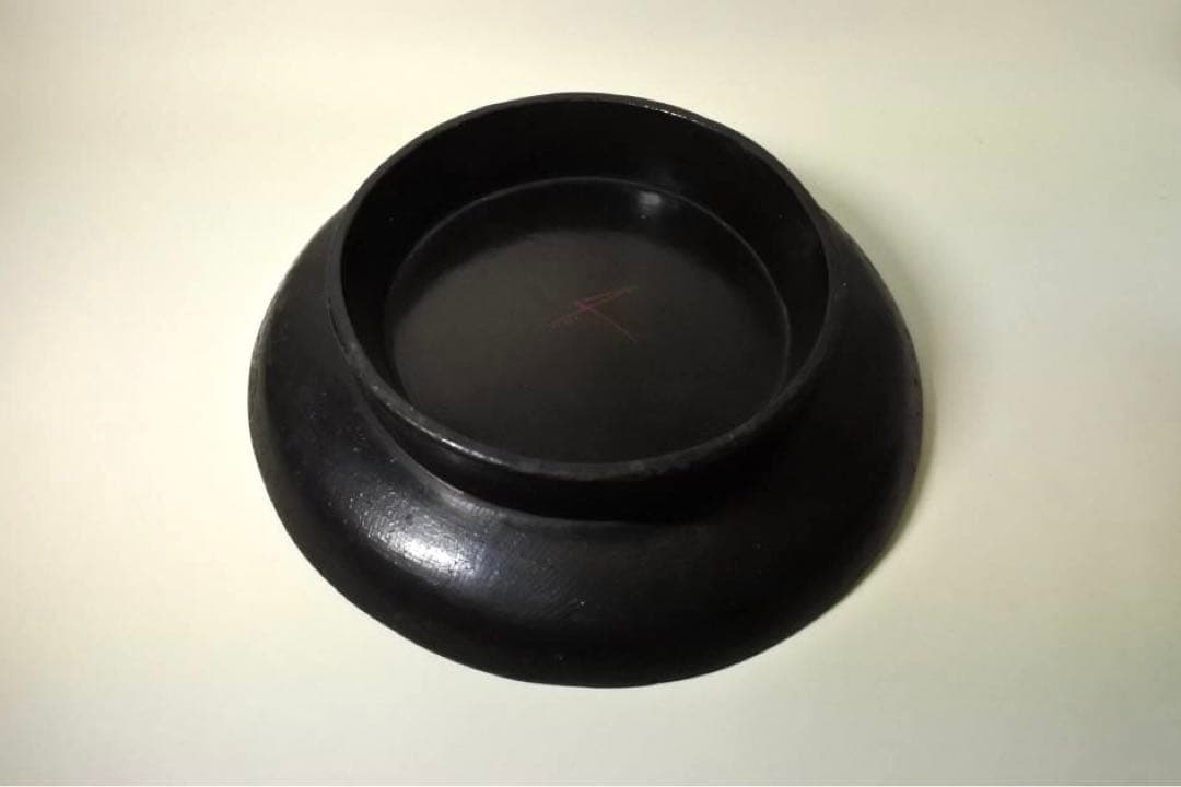 明治時代　時代盆　台　朱塗　骨董品　アンティーク